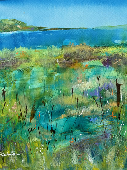 Art - Coastline Painting - Woking Surrey Artist Elisabeth Carolan