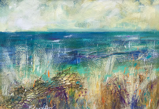  Blustery Day - mixed media art